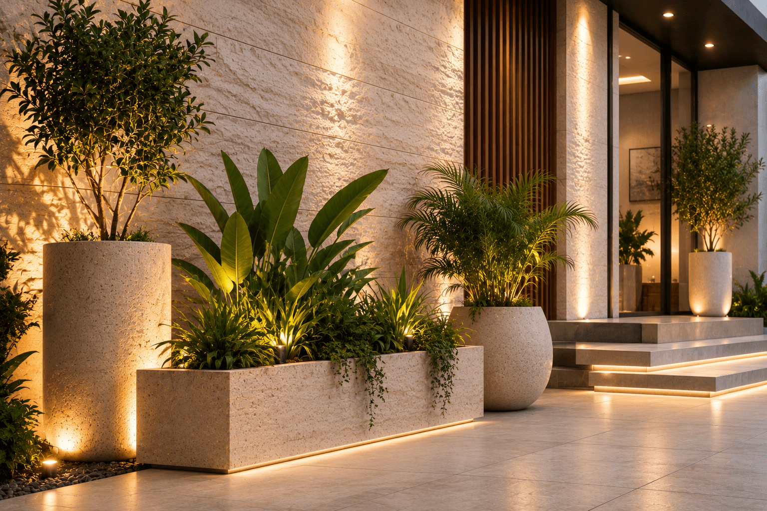 Development placeholder for Line Aura Planters